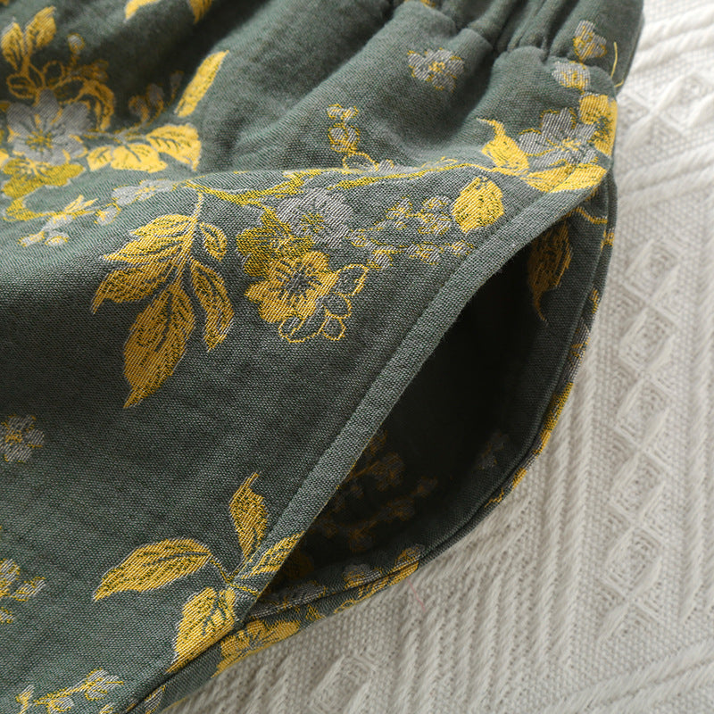 Completo da casa in puro cotone vintage Jacquard