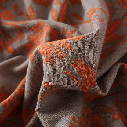 Camicia da notte floreale in garza di cotone a scollo tondo