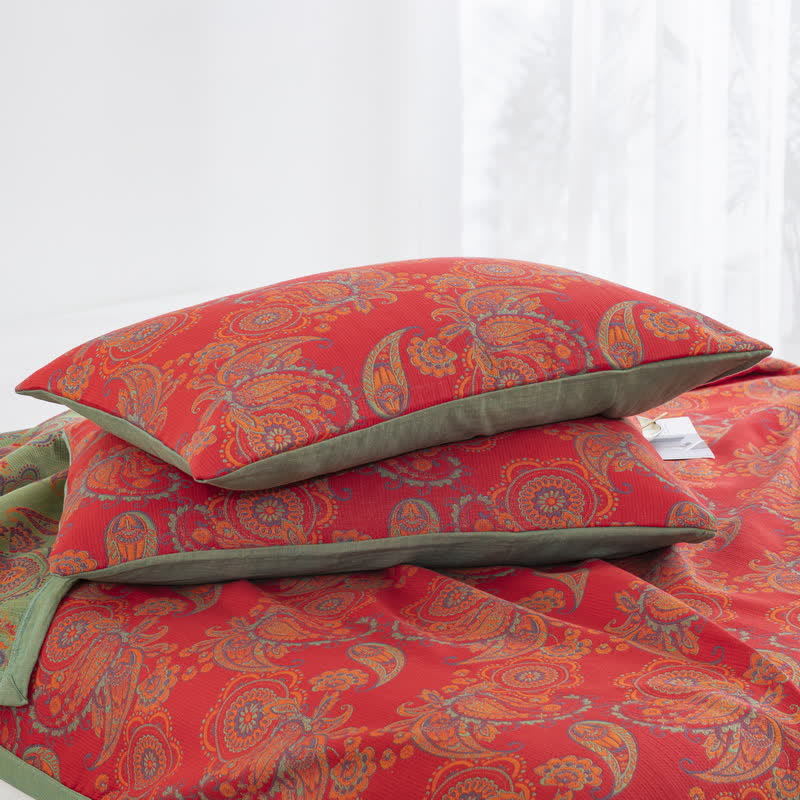 Trapunta comoda in garza di cotone jacquard retrò