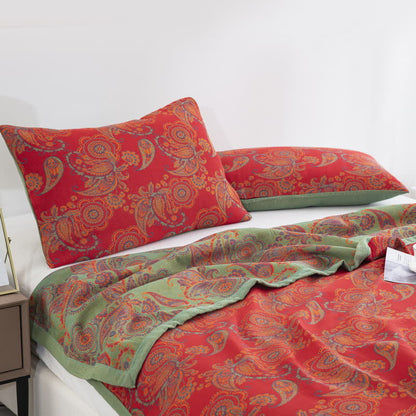 Trapunta comoda in garza di cotone jacquard retrò