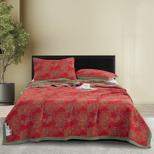 Trapunta comoda in garza di cotone jacquard retrò