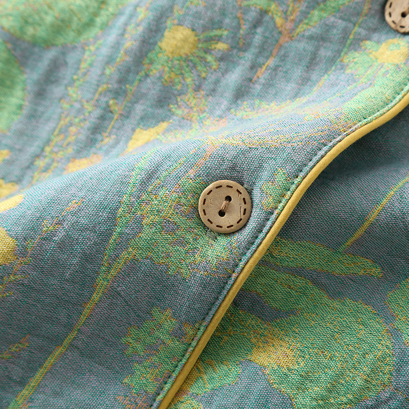Completo da casa con pantaloni a maniche corte
