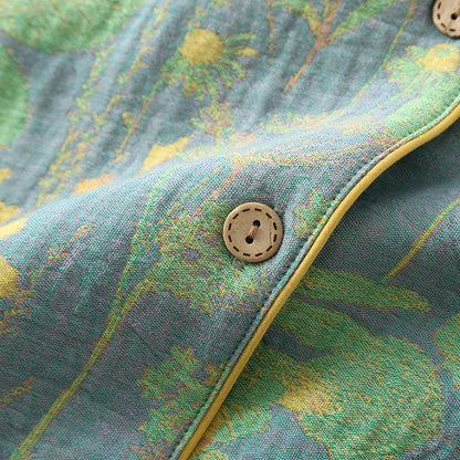 Completo da casa con pantaloni a maniche corte