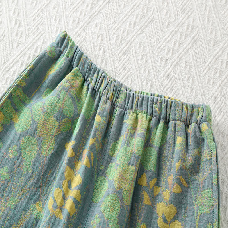 Completo da casa con pantaloni a maniche corte