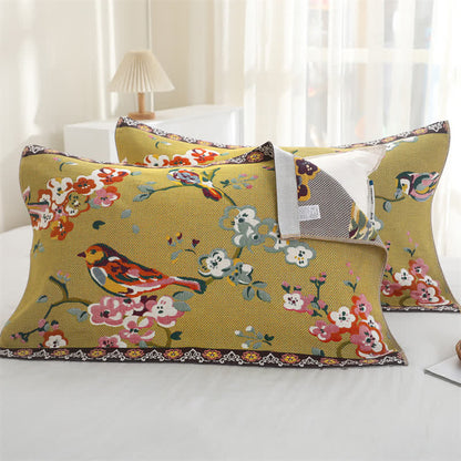 Cuscino in garza di cotone in stile pastorale (2 pezzi)