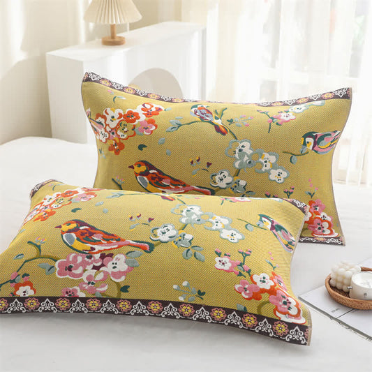 Cuscino in garza di cotone in stile pastorale (2 pezzi)