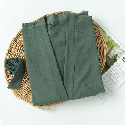 Accappatoio da notte morbido con scollo a V e tasche Ownkoti