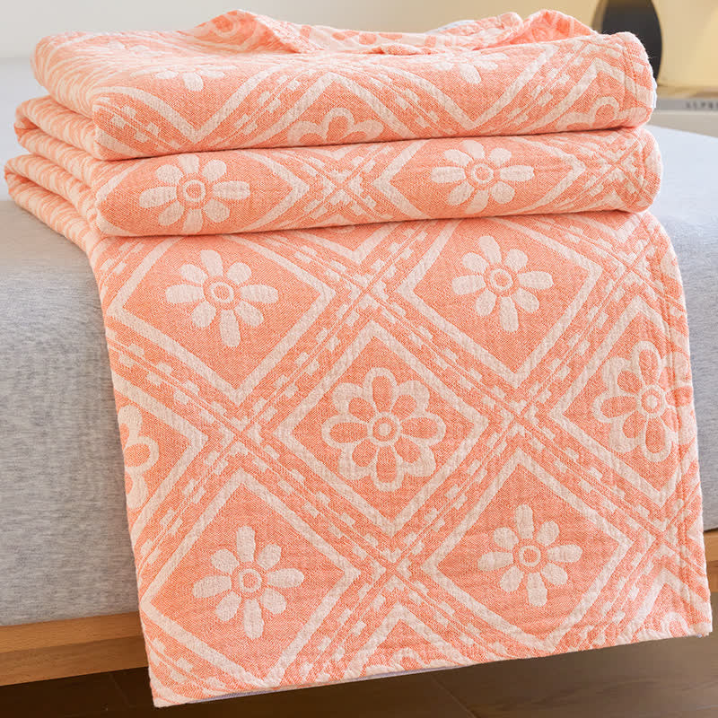 Trapunta estiva morbida in garza di cotone jacquard