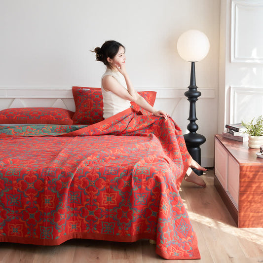 Trapunta in morbida garza di cotone jacquard