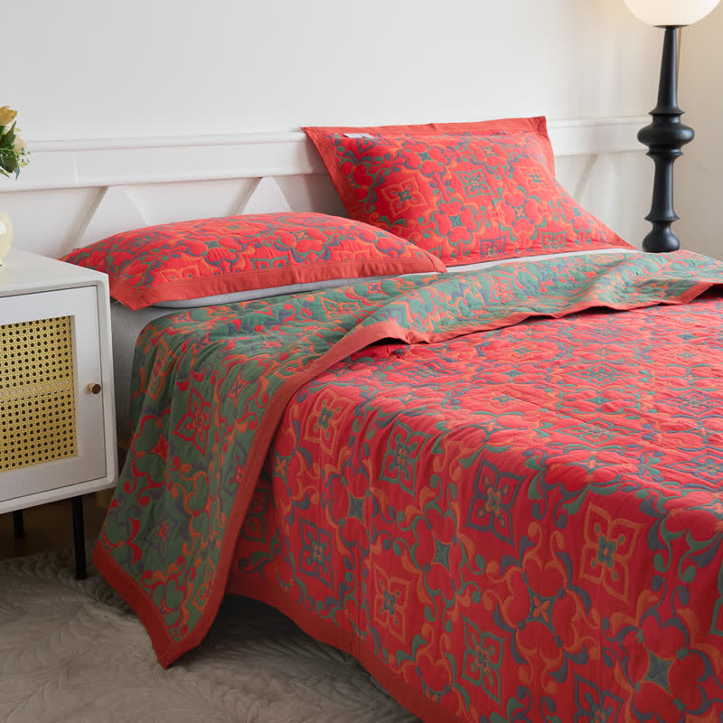 Trapunta in morbida garza di cotone jacquard