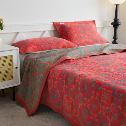 Trapunta in morbida garza di cotone jacquard