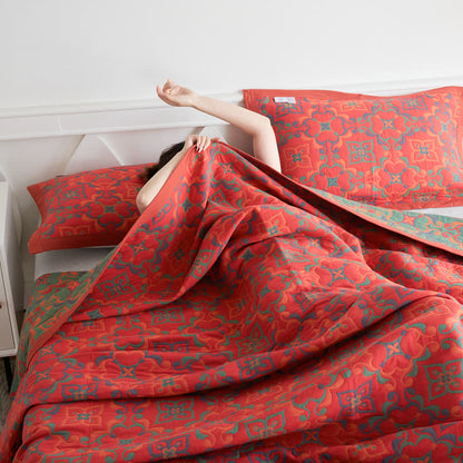 Trapunta in morbida garza di cotone jacquard