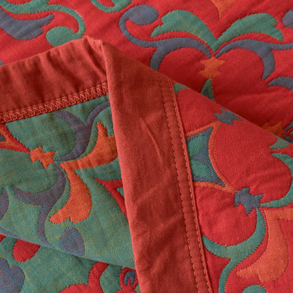 Trapunta in morbida garza di cotone jacquard