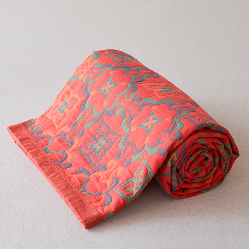 Trapunta in morbida garza di cotone jacquard
