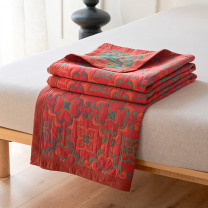 Trapunta in morbida garza di cotone jacquard