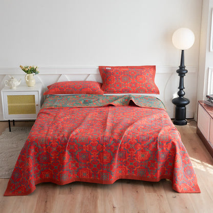 Trapunta in morbida garza di cotone jacquard