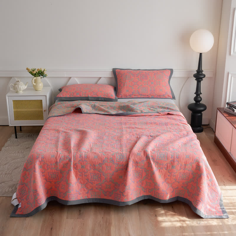 Trapunta in morbida garza di cotone jacquard