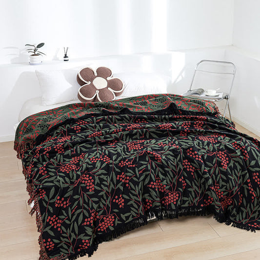 Trapunta con nappe di frutta di begonia in garza di cotone