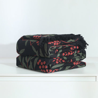 Trapunta con nappe di frutta di begonia in garza di cotone