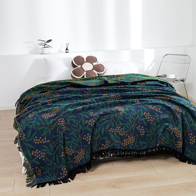 Trapunta con nappe di frutta di begonia in garza di cotone