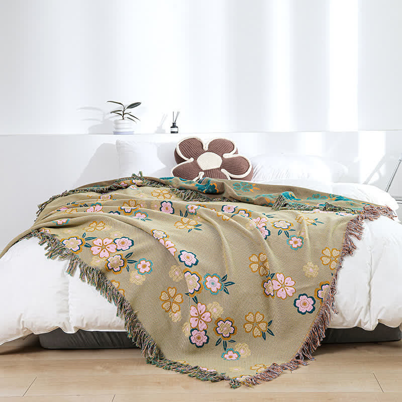 Coperta morbida con nappe Blooming Flowers