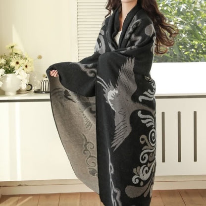 Coperta morbida di lusso in stile retrò per il tempo libero