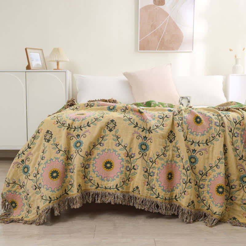 Trapunta reversibile con nappe in garza di cotone retrò Ownkoti