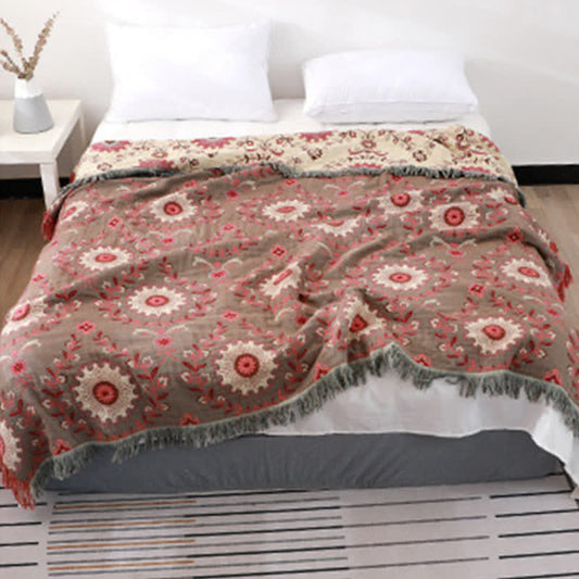 Trapunta reversibile con nappe in garza di cotone retrò Ownkoti