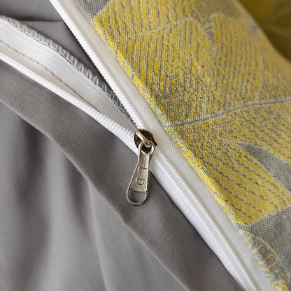 Set di biancheria da letto in puro cotone jacquard con motivi floreali retrò (4 pezzi)