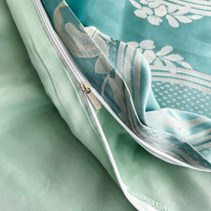 Set di biancheria da letto traspirante di lusso in raso jacquard (4 pezzi)