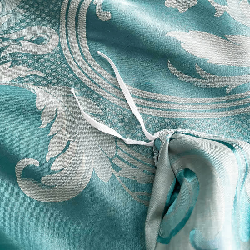 Set di biancheria da letto traspirante di lusso in raso jacquard (4 pezzi)