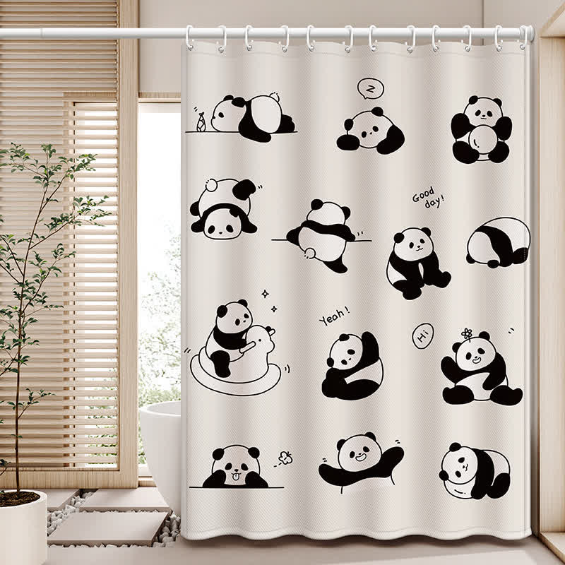 Tenda da doccia impermeabile con simpatico panda cinese