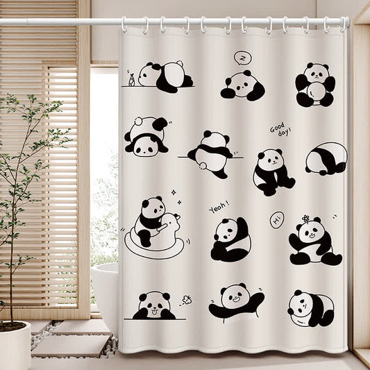 Tenda da doccia impermeabile con simpatico panda cinese