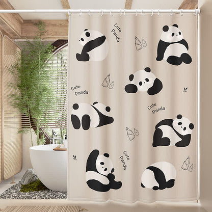 Tenda da doccia impermeabile con simpatico panda cinese