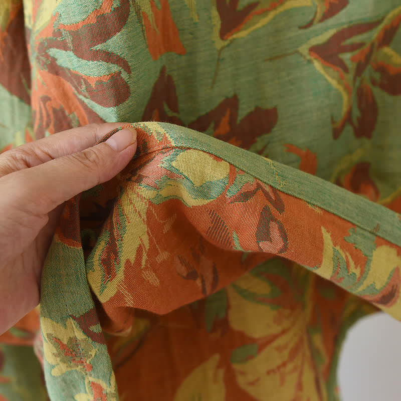 Pigiama in garza di cotone jacquard rododendro