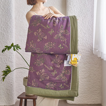 Elegante biancheria da letto a farfalla in garza di cotone jacquard