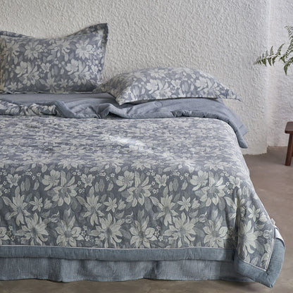 Biancheria da letto con fiori in fiore in garza di cotone a doppio strato