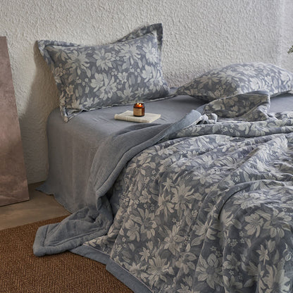 Biancheria da letto con fiori in fiore in garza di cotone a doppio strato
