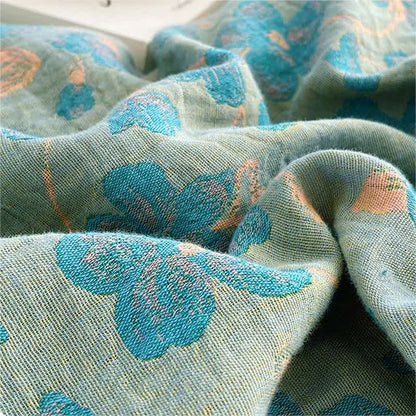 Biancheria da letto in garza di cotone floreale in stile semplice retrò