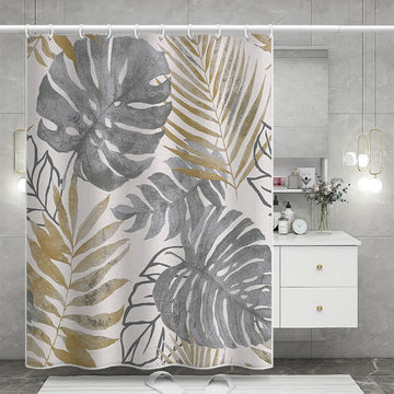 Tenda da doccia antimuffa pastorale Monstera Deliciosa