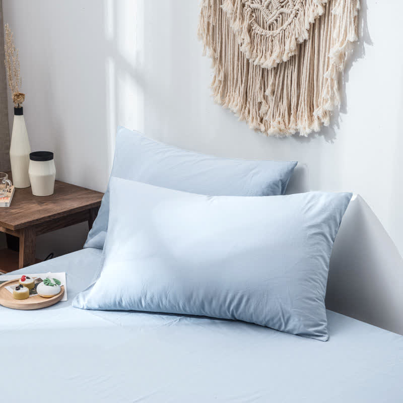 Federa semplice in morbido cotone Ownkoti (2 pezzi) - Cielo azzurro - 48 cm x 74 cm - image 4