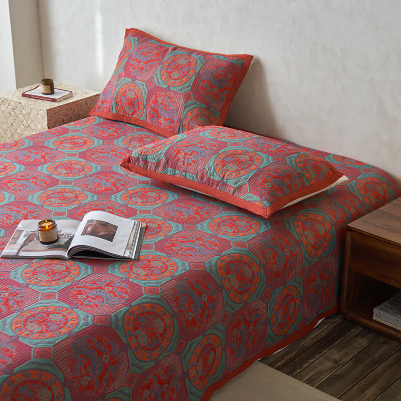 Trapunta morbida in garza di cotone stile vintage