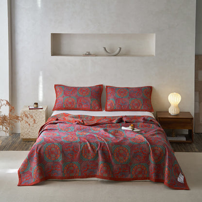 Trapunta morbida in garza di cotone stile vintage