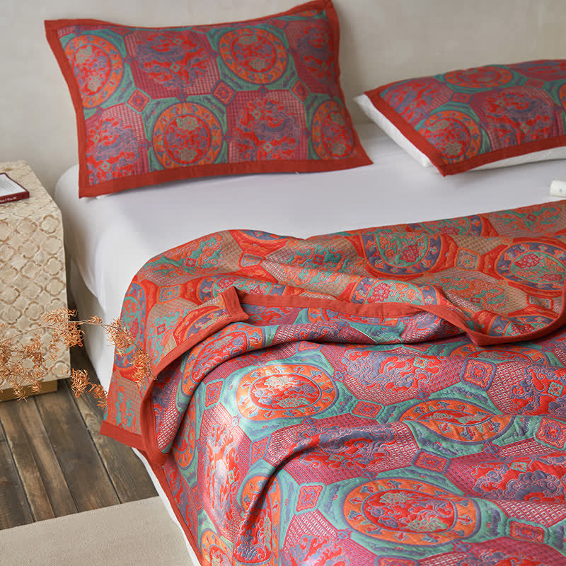 Trapunta morbida in garza di cotone stile vintage
