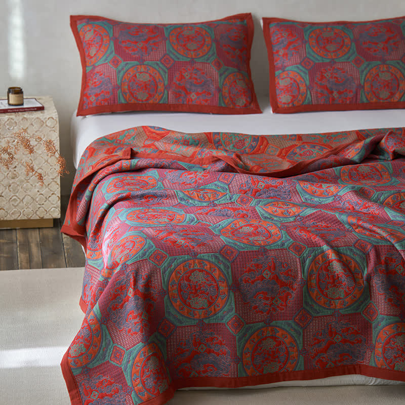 Trapunta morbida in garza di cotone stile vintage