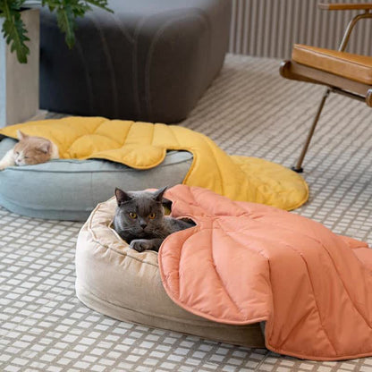 Tappetino assorbente morbido per animali domestici a forma di foglie creative