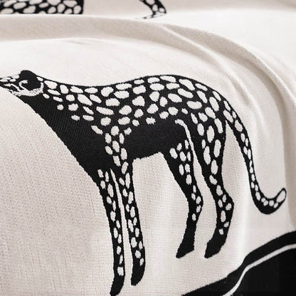 Lussuoso copridivano con stampa leopardata