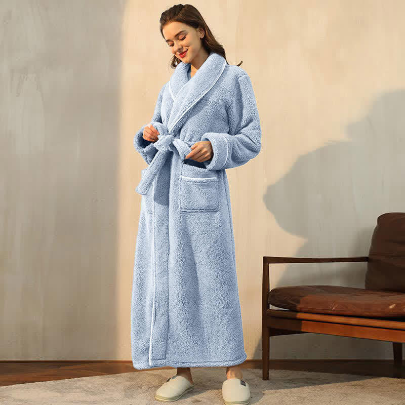 Pigiama lungo in pile Ownkoti Comfy - Grigio Blu - Donne: 3XL - image 13