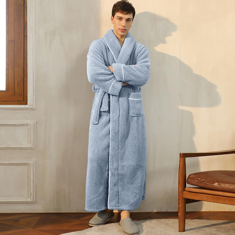 Pigiama lungo in pile Ownkoti Comfy - Grigio Blu - Uomo: 3XL - image 15