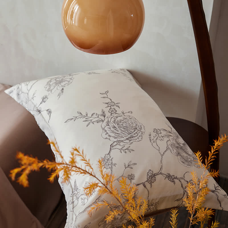 Biancheria da letto traspirante in fibra di Lyocell Floral Rose
